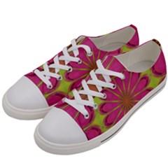 Floral Art Design Pattern Women s Low Top Canvas Sneakers by Ravend