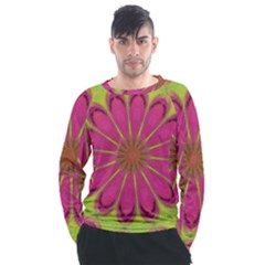 Floral Art Design Pattern Men s Long Sleeve Raglan Tee