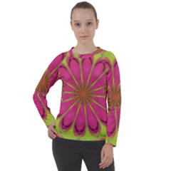 Floral Art Design Pattern Women s Long Sleeve Raglan Tee