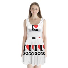 I Love God Split Back Mini Dress  by ilovewhateva