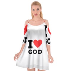 I Love God Cutout Spaghetti Strap Chiffon Dress by ilovewhateva