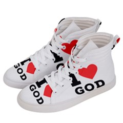 I Love God Men s Hi-top Skate Sneakers by ilovewhateva