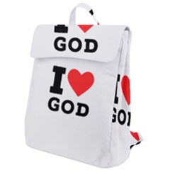 I Love God Flap Top Backpack