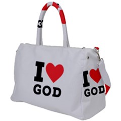 I Love God Duffel Travel Bag by ilovewhateva