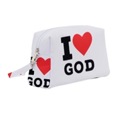 I Love God Wristlet Pouch Bag (medium) by ilovewhateva