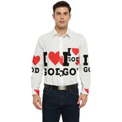 I Love God Men s Long Sleeve Pocket Shirt  by ilovewhateva