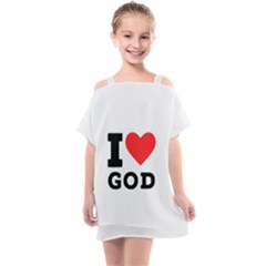 I Love God Kids  One Piece Chiffon Dress by ilovewhateva