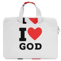 I Love God Macbook Pro 13  Double Pocket Laptop Bag by ilovewhateva