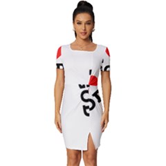 I Love God Fitted Knot Split End Bodycon Dress by ilovewhateva