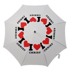 I Love Christ Hook Handle Umbrellas (small) by ilovewhateva