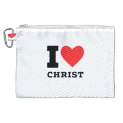 I Love Christ Canvas Cosmetic Bag (xl) by ilovewhateva