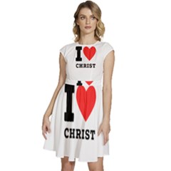 I Love Christ Cap Sleeve High Waist Dress by ilovewhateva