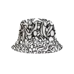 Question Mark Typographic Motif Random Pattern Bucket Hat (kids) by dflcprintsclothing