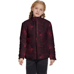 Folding Fan Seamless Pattern Kids  Puffer Bubble Jacket Coat