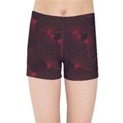 Folding Fan Seamless Pattern Kids  Sports Shorts