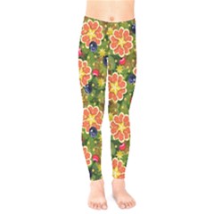 Fruits Star Blueberry Cherry Leaf Kids  Leggings