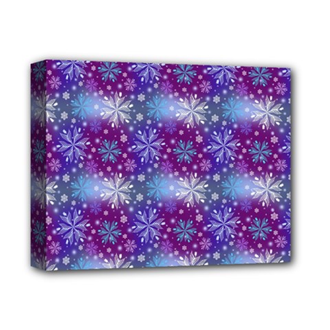 Snow White Blue Purple Tulip Deluxe Canvas 14  X 11  (stretched) by Pakemis