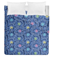 Floral Asia Seamless Pattern Blue Duvet Cover Double Side (queen Size) by Pakemis