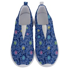 Floral Asia Seamless Pattern Blue No Lace Lightweight Shoes by Pakemis