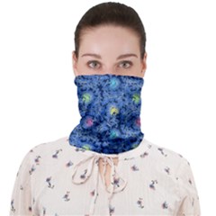 Floral Asia Seamless Pattern Blue Face Covering Bandana (adult) by Pakemis