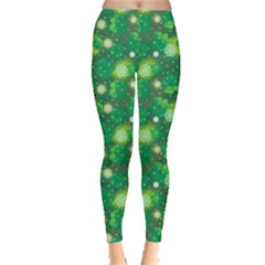 Leaf Clover Star Glitter Seamless Leggings 