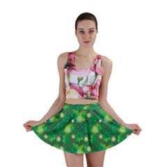 Leaf Clover Star Glitter Seamless Mini Skirt