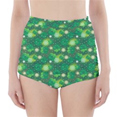 Leaf Clover Star Glitter Seamless High-Waisted Bikini Bottoms