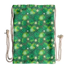 Leaf Clover Star Glitter Seamless Drawstring Bag (Large)