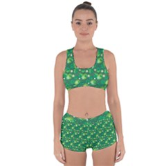 Leaf Clover Star Glitter Seamless Racerback Boyleg Bikini Set