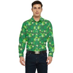 Leaf Clover Star Glitter Seamless Men s Long Sleeve  Shirt