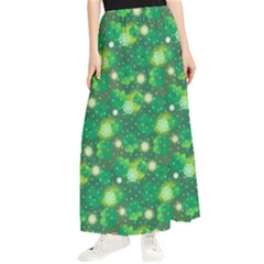 Leaf Clover Star Glitter Seamless Maxi Chiffon Skirt