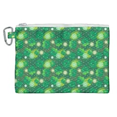 Leaf Clover Star Glitter Seamless Canvas Cosmetic Bag (XL)
