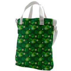 Leaf Clover Star Glitter Seamless Canvas Messenger Bag