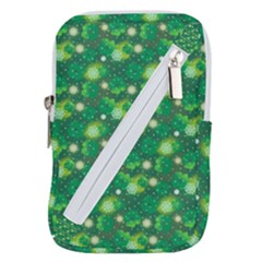 Leaf Clover Star Glitter Seamless Belt Pouch Bag (small) by Pakemis