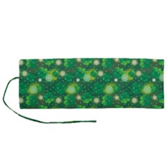 Leaf Clover Star Glitter Seamless Roll Up Canvas Pencil Holder (M)