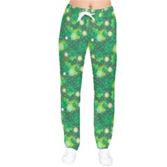 Leaf Clover Star Glitter Seamless Women Velvet Drawstring Pants