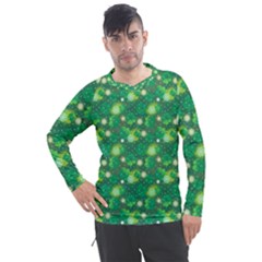 Leaf Clover Star Glitter Seamless Men s Pique Long Sleeve Tee