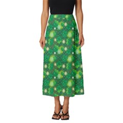 Leaf Clover Star Glitter Seamless Classic Midi Chiffon Skirt