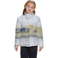 Technics Design Element Set Pattern Graphic Symbol Kids  Puffer Bubble Jacket Coat by danenraven