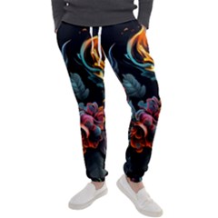 Flowers Flame Abstract Floral Men s Jogger Sweatpants