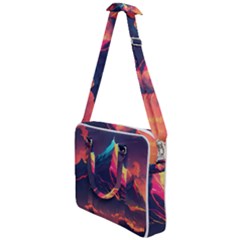 Mountain Sky Color Colorful Night Cross Body Office Bag by Ravend