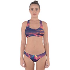 Mountain Sky Color Colorful Night Cross Back Hipster Bikini Set