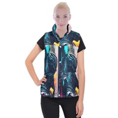 Who Sample Robot Prettyblood Women s Button Up Vest