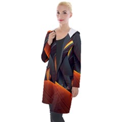 Swirls Abstract Watercolor Colorful Hooded Pocket Cardigan