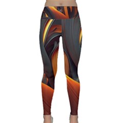 Swirls Abstract Watercolor Colorful Lightweight Velour Classic Yoga Leggings