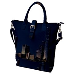 Skyline Brisbane Sunset Downtown Buckle Top Tote Bag