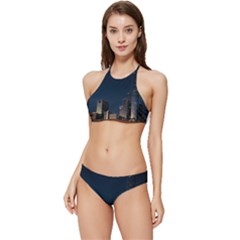 Skyline Brisbane Sunset Downtown Banded Triangle Bikini Set by Ravend