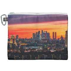 Downtown Skyline Sunset Buildings Canvas Cosmetic Bag (xxl)