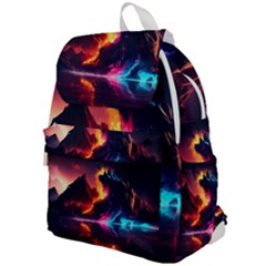 Mountain Color Colorful Love Art Top Flap Backpack