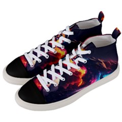 Mountain Color Colorful Love Art Men s Mid-top Canvas Sneakers